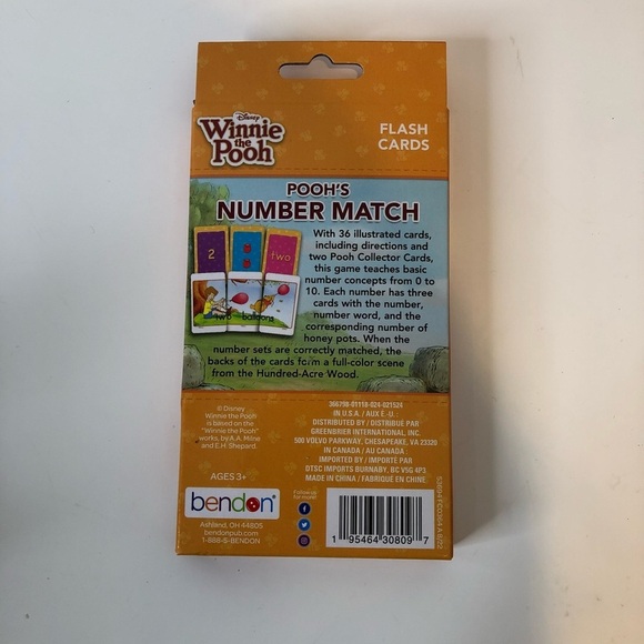 Set of 4 Winnie the Pooh Flash cards. Brand new - Picture 3 of 9